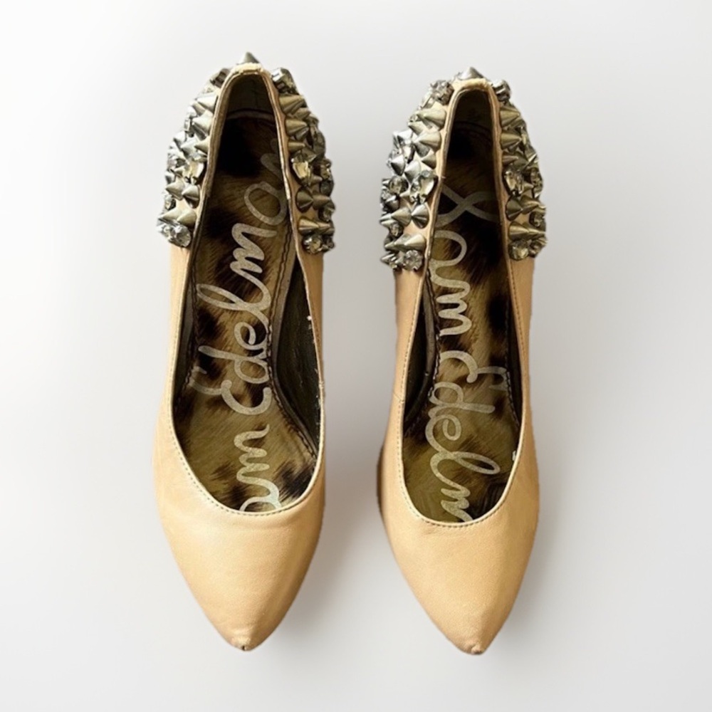 Sam Edelman LORISSA Leather Studded Heels - Picture 6 of 9